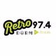 97.4FM The Dorm Retro logo