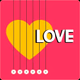 Logo de 100FM רדיוס - Love