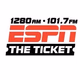 Logo de ESPN 1280 AM & 101.7 FM The Ticket - KXTK